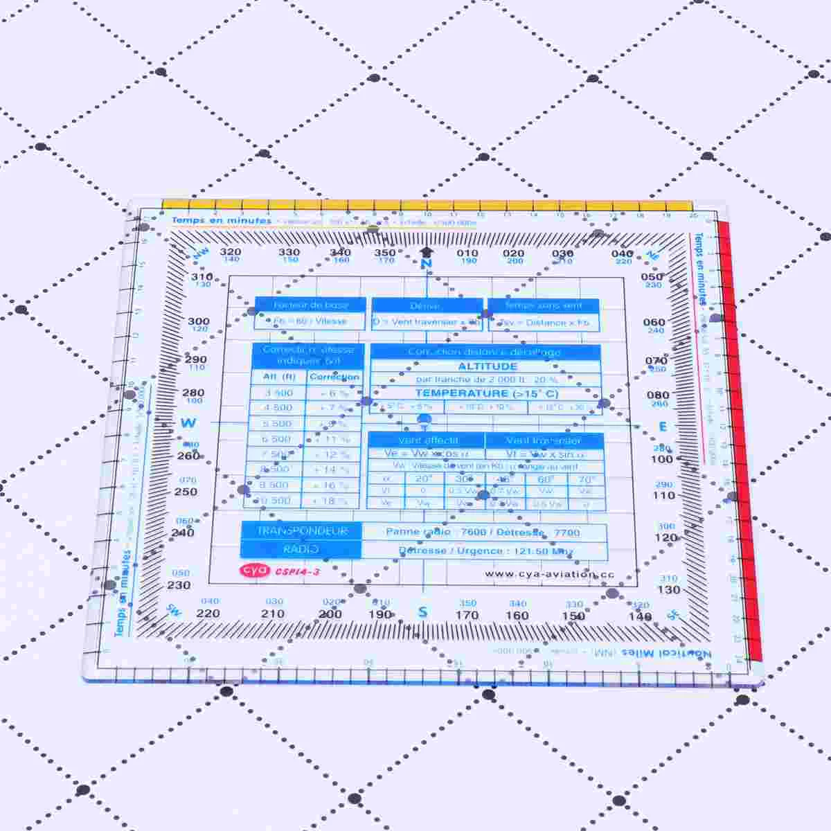 

1Pcs Plastic Ruler Square Plastic Vector Ruler Square Flight Calculator scale flying ruler durable ruler