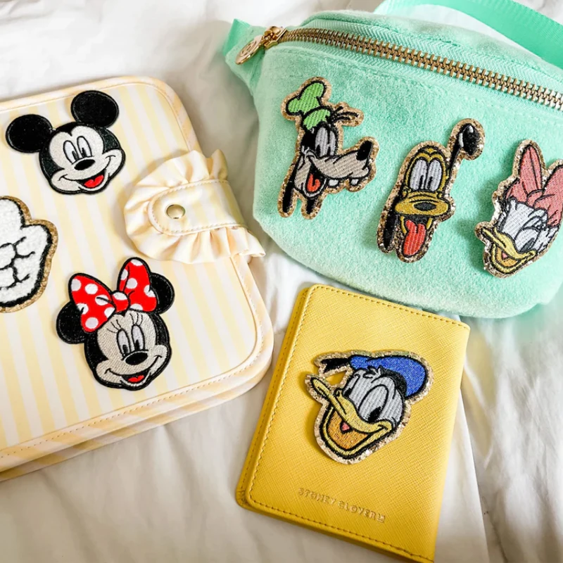 embroidery patch Disney Mickey Mouse,Donald Duck ,Minnie,logo,pentagram Anime Cartoon iron on Clothes Jacket Sew patches