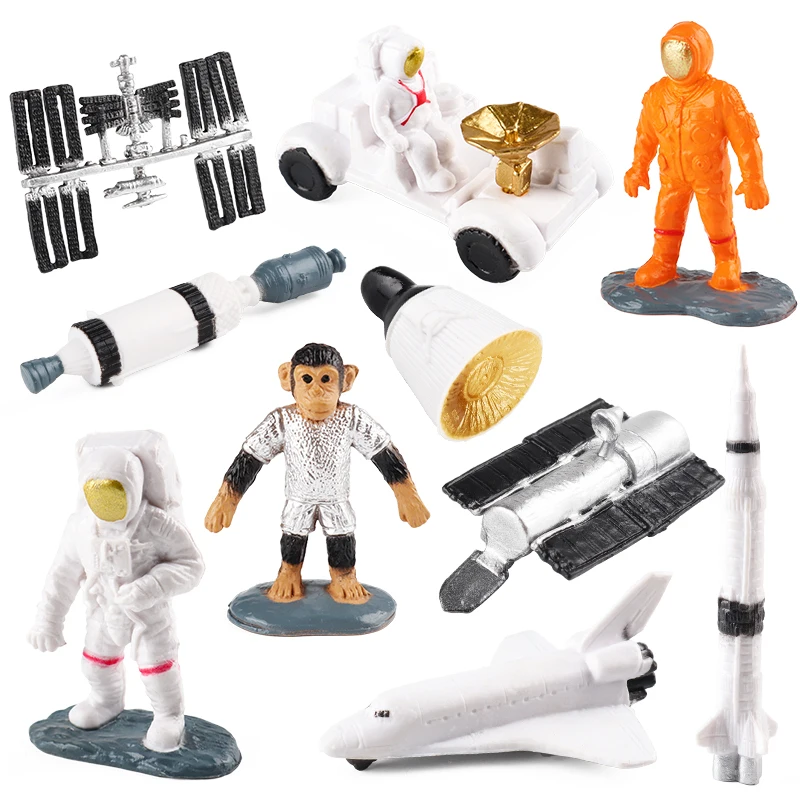 Oenux Space Astronaut Spaceship Rocket The Solar System Cosmic Planet Universe Model Action Figures Miniature Education Kid Toys