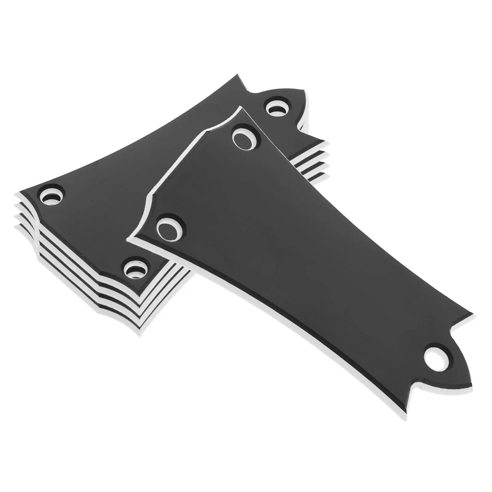 1Set Bell Shape Black Guitar Truss Rod Cover Metal Plate Electric Bass Neck Shield Replacement Guitar Parts Accessories