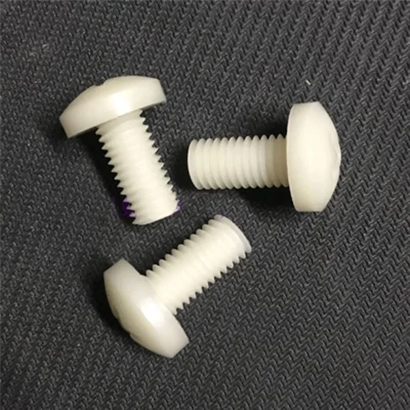 Best1 20pcs M4 Cross round head plastic Pan heads Phillips screw high strength Nylon plus fiberglass screws PA+30%GF 6mm-40mm Le