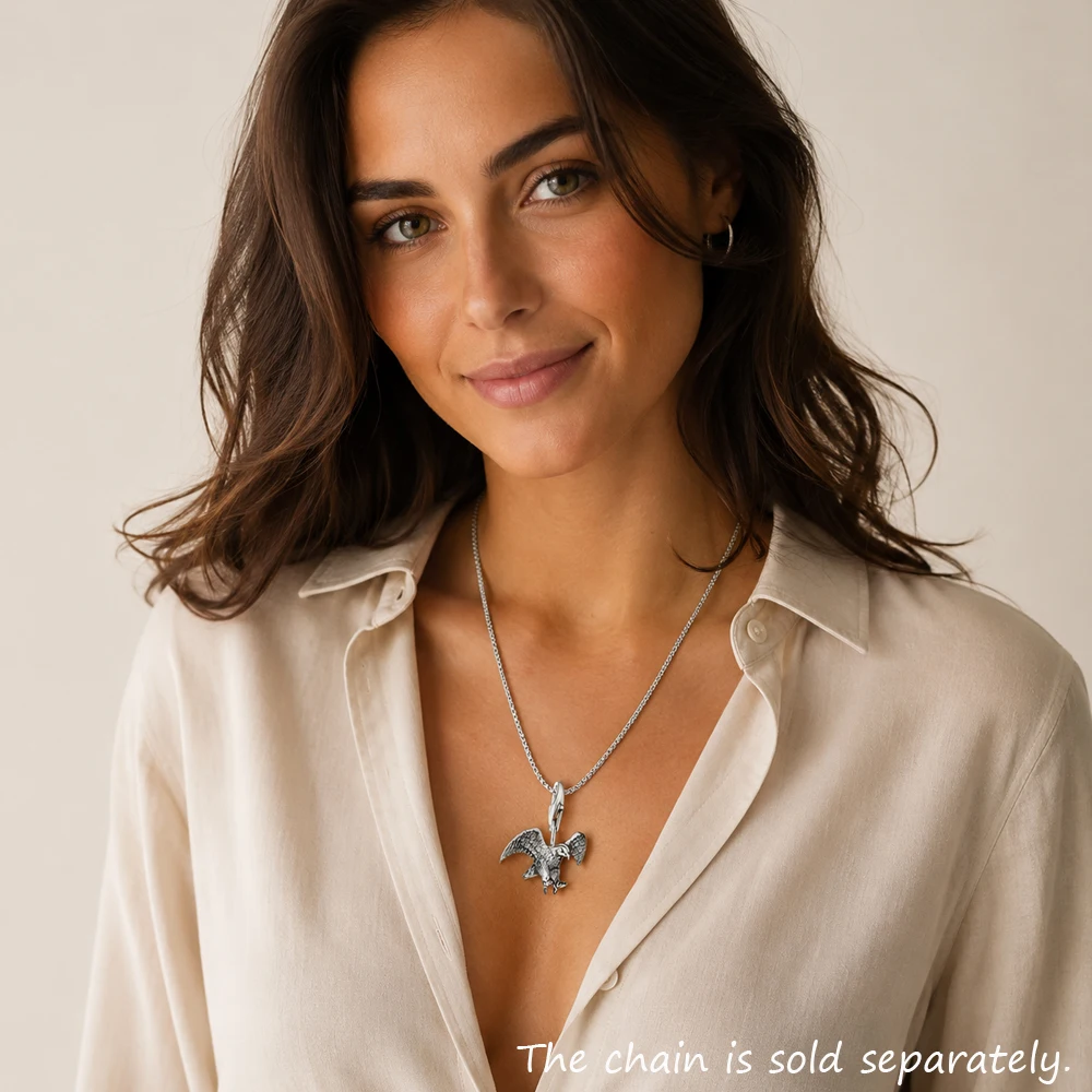 Flying Eagle Charm Pendant Fit Bracelet Necklace 2020 Spring New 925 Sterling Silver Trendy Gift For Women Men Jewelry