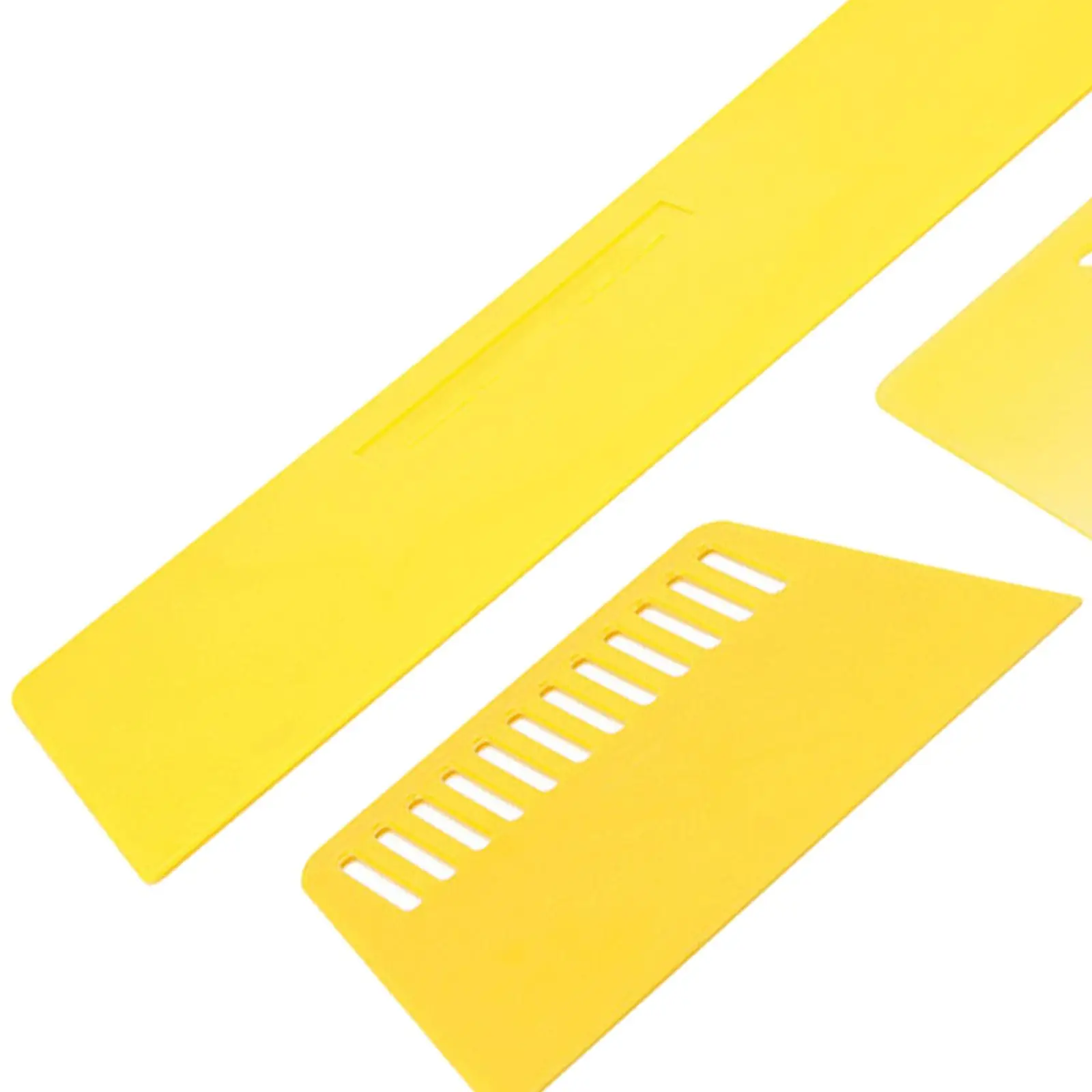 Set of 3 Automotive Body Fillers Spreader Yellow Reusable Flexible Edge Wallpaper Tool for Window Tinting Tool Versatile