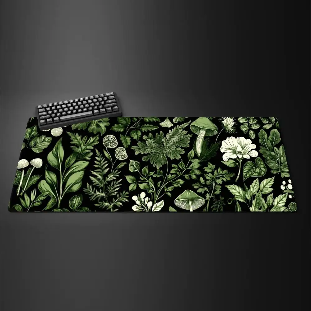 Alas Mouse Daun Hijau Aksesori Kantor Gamer Kabinet Pc Alas Meja Permainan Meja Komputer Alas Gaming Keyboard