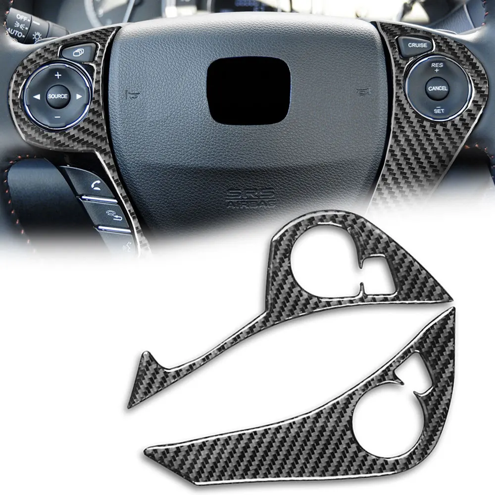 

For Honda Accord 2013 2014 2015 2016 2017 Car Steering Wheel Decorative Sticker Black Carbon Fiber Car Interior Accessories
