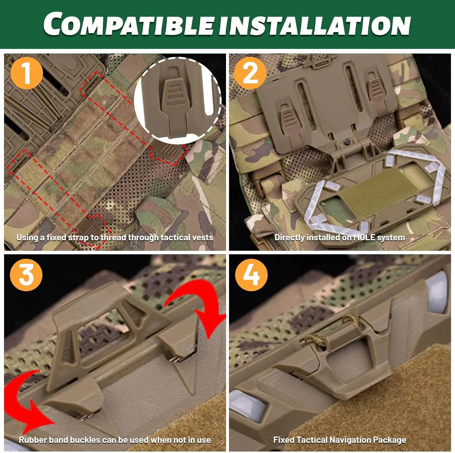 Tactical MOLLE Folding Navigation Board Hunting Military Map Case Admin Panel Mobile Phone Holder Carrier Airsoft Vest Equipment