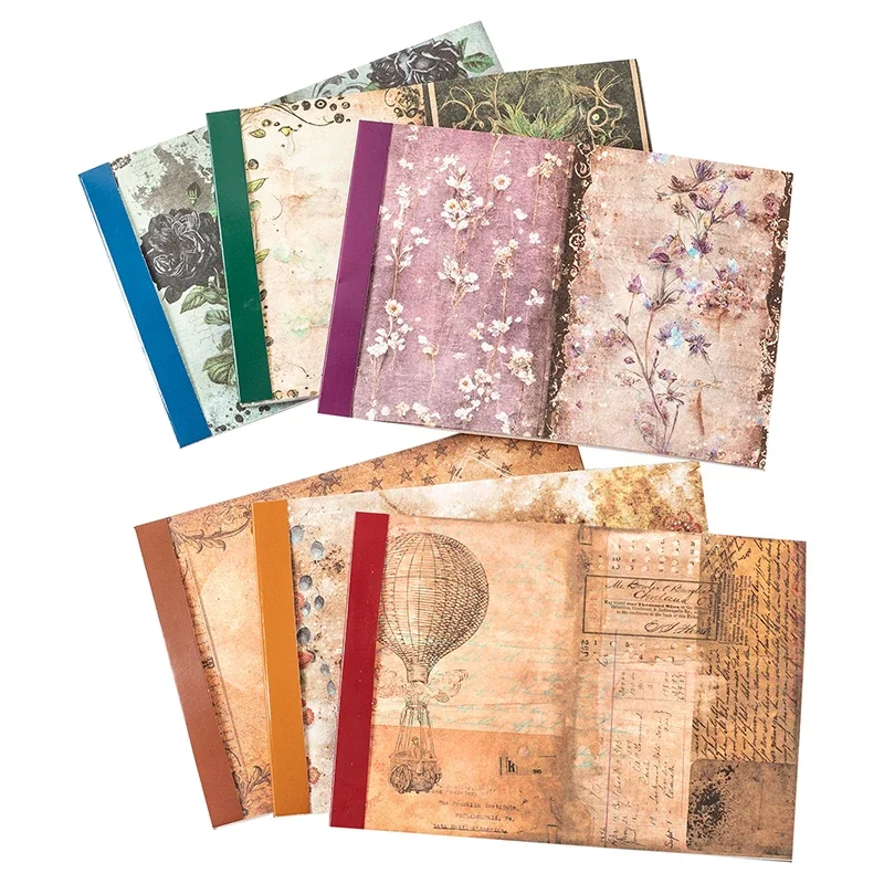 Journamm 40pcs/pack Vintage Scrapbook Materials Paper for Collage Diary DIY Photo Album Creative Stationery Aesthetics Paper