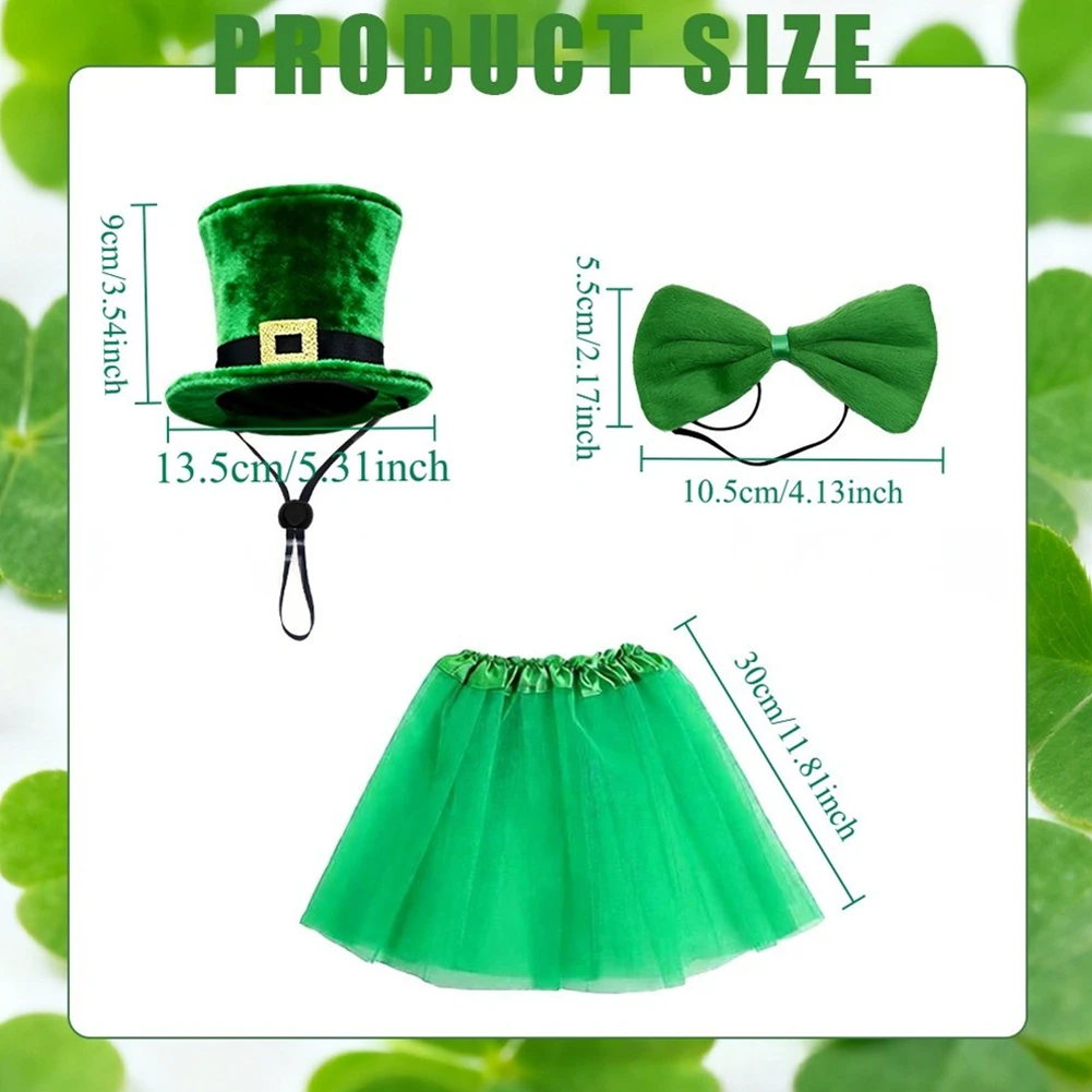 

For St Patrick\\'s Day Vibrant Green Lawn Goose Outfit Top Hat Bandana Set Tuxedo Bandana Seasonal Lawn Decoration