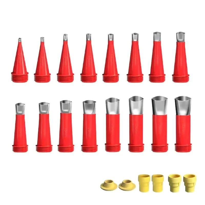 

Professional Silicone Caulking Nozzle Applicator 16Nozzles 6Bases Rustproof Tool For Sink Window Bathroom Sealing