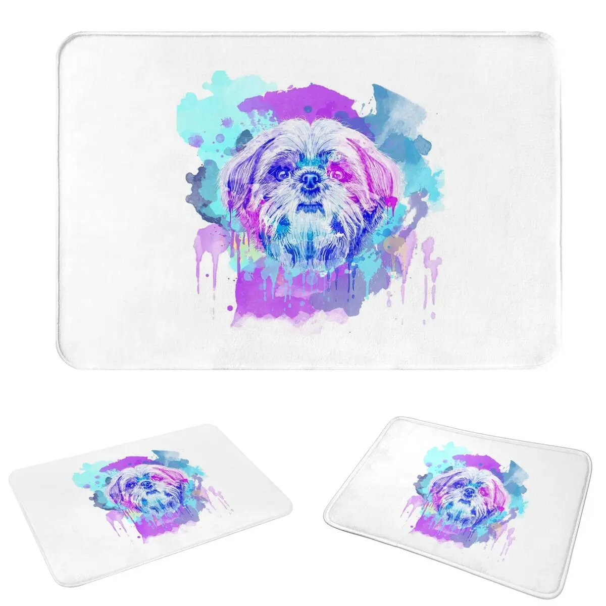 Dog Lover Shih Tzu Crest Doormat Cushion Carpet Rug Kitchen Entrance Home Floor Mat for Living room Footpad Mats