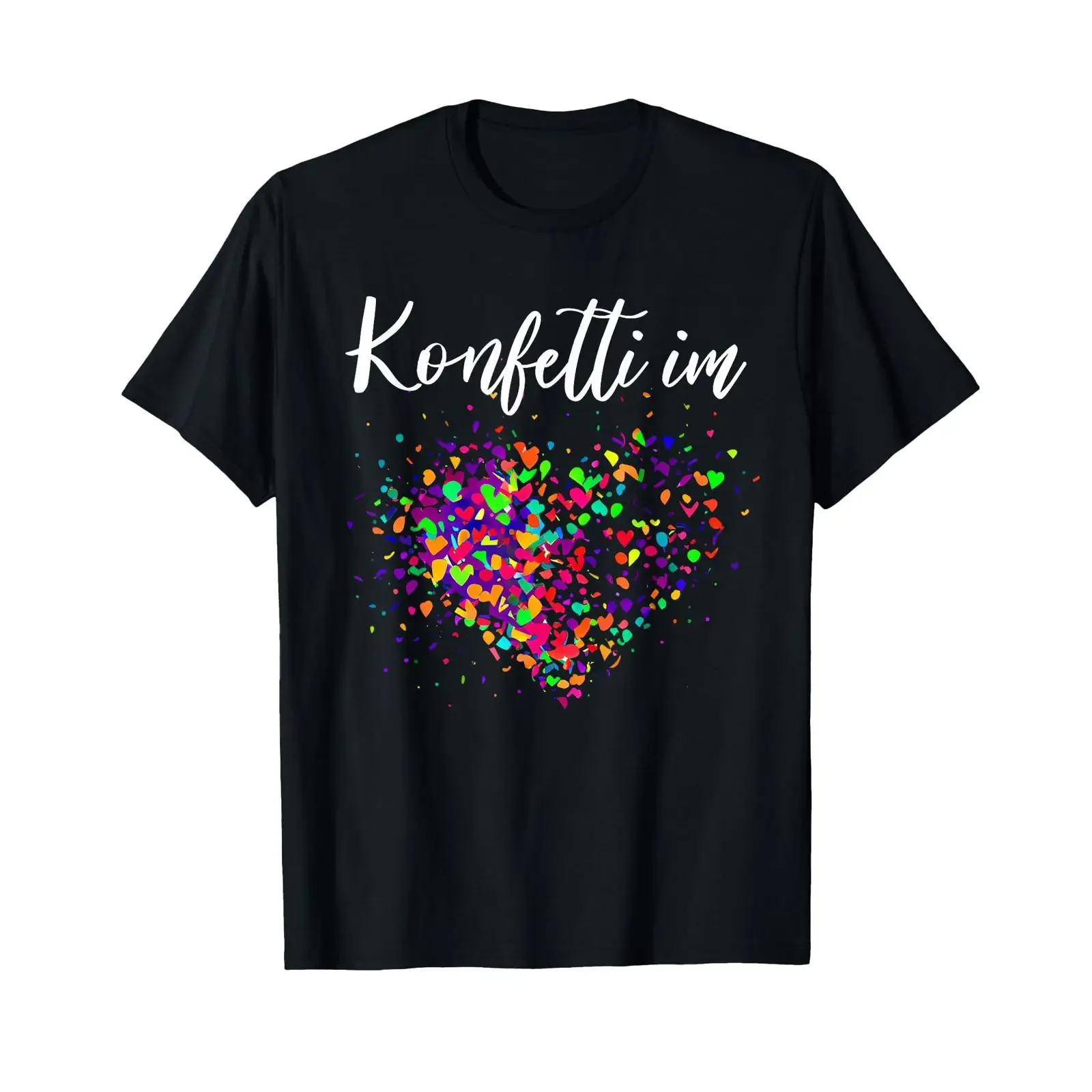 Confetti in The Heart Fancy Dress Carnival Costume T Shirt vintage Washed homme designer clothes graphic Top For Everyday Wear