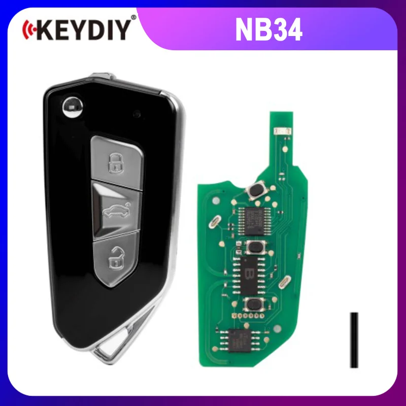 KEYDIY KD NB34-3 Universal Flip Remote Key 3 Buttons Compatible with VW Type