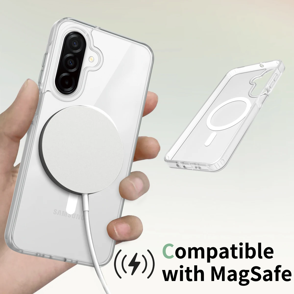Für Galaxy A17 5G Matte Magnetische Hülle, Kompatibel mit MagSafe, Fallschutz, Schlanke Durchsichtige Abdeckung für Samsung Galaxy A16, A26 – Detail 5