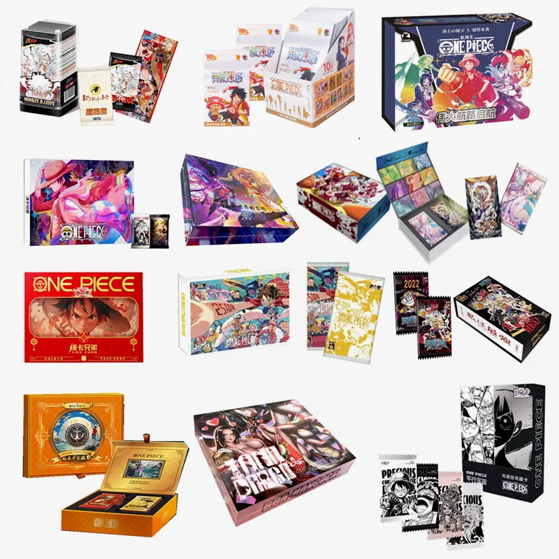 

One Piece Collections Rare Cards Box Booster Pack Anime Luffy Zoro Nami Chopper TCG Game Collectibles Card Child Birthday Gift