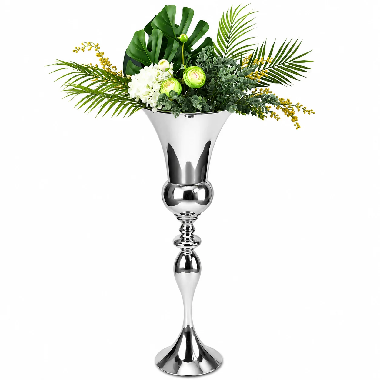 Electroplated Iron Vase Modern Design Tabletop Floral Arrangement For Wedding Home Decor Centerpiece Elegant Metal Flower Vase