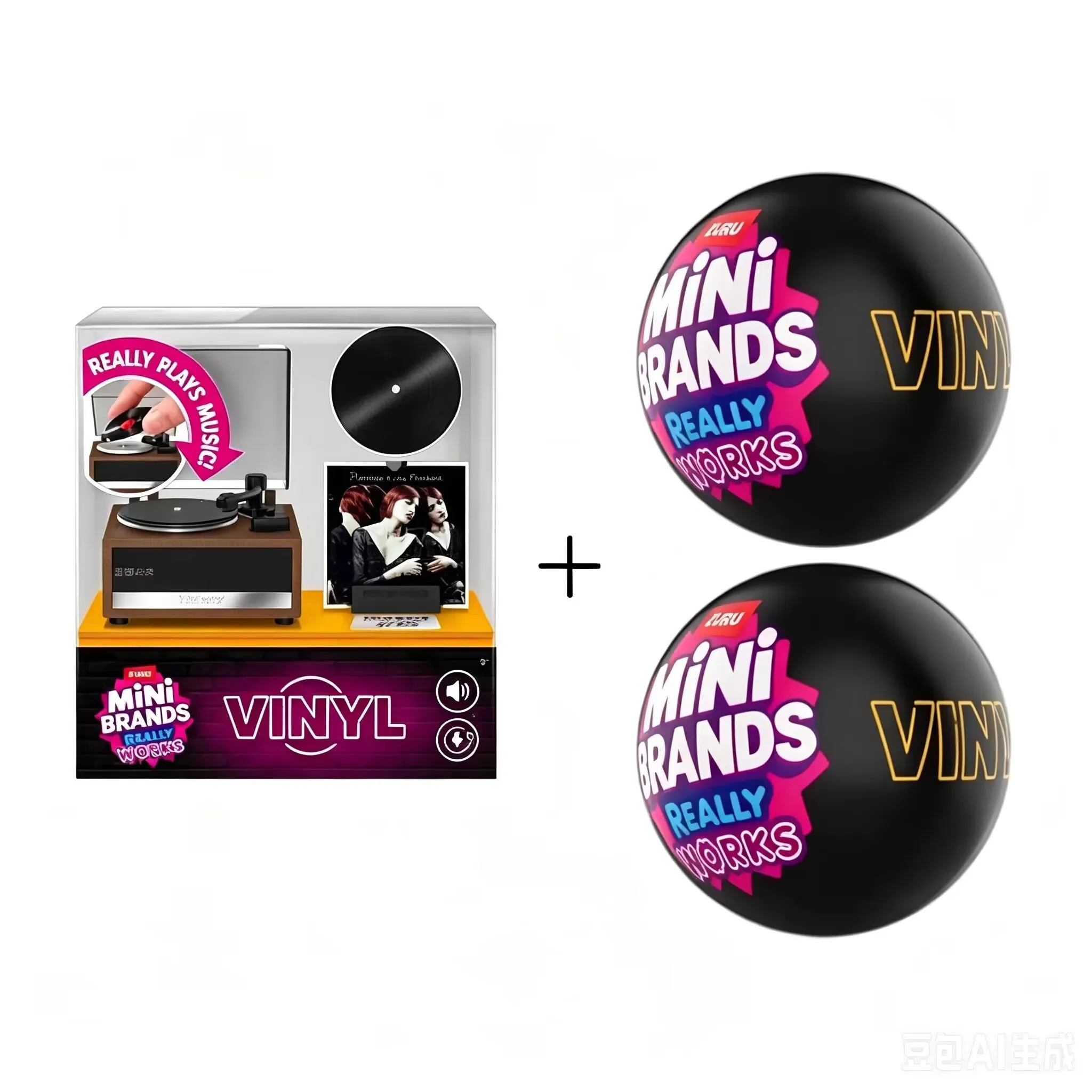 Mini Brands Vinyl Surprise Ball Mini Playable Records Ideal Collect Gift For Music Lovers Miniature Toy Collectors Kids Gifts
