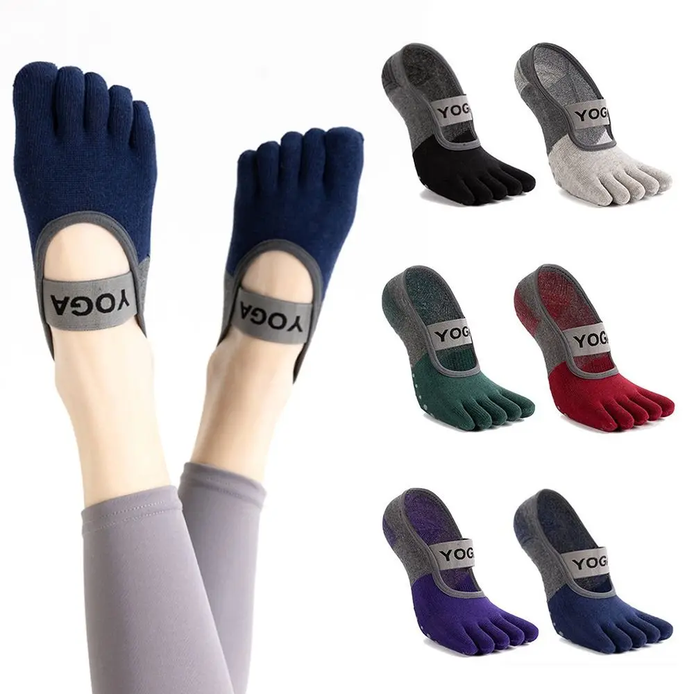 

Five Fingers Yoga Socks New Cotton Anti-slip Pilates Socks Backless Breathable Sports Socks Ladies