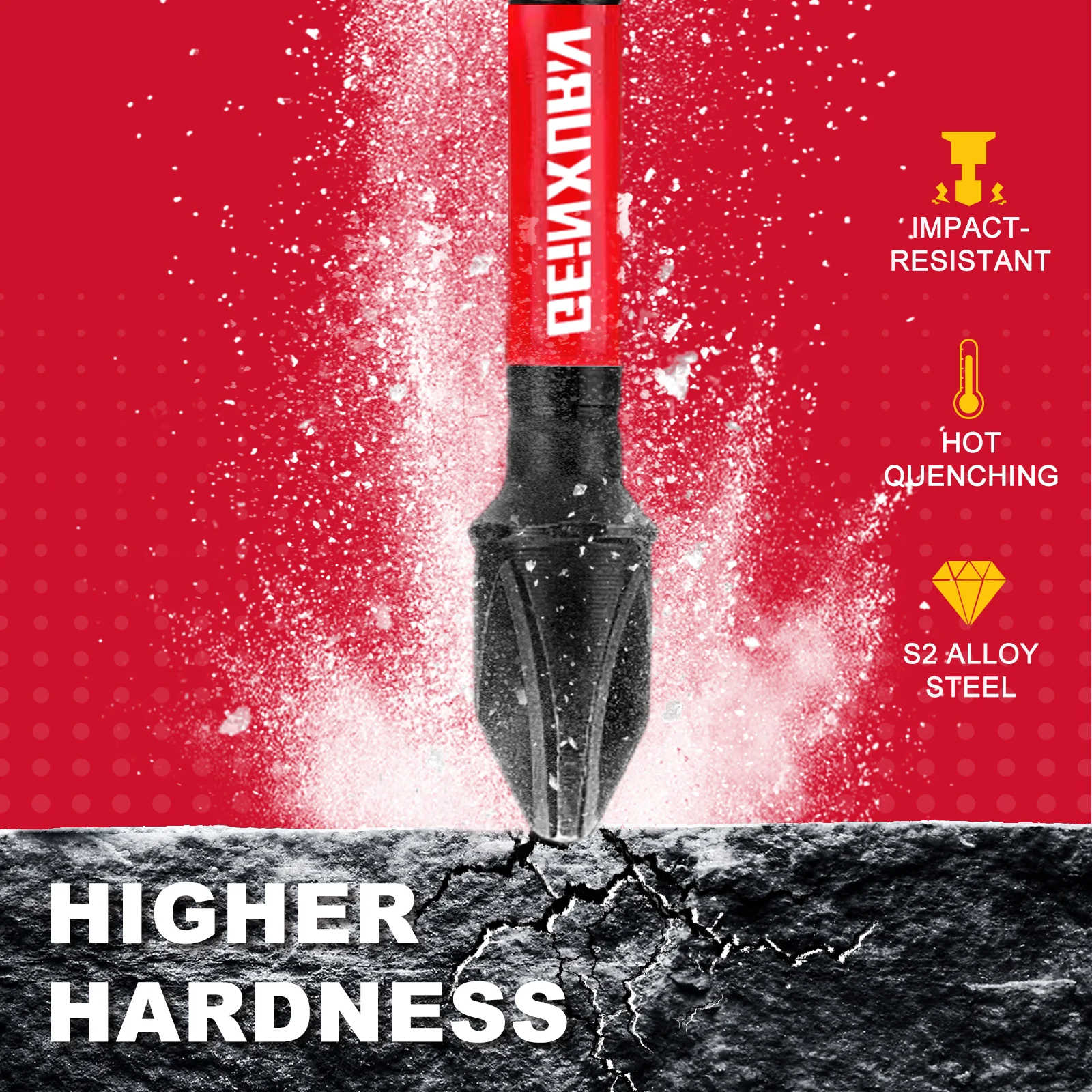 Ударный магнитный Geinxurn, 31 шт. # 1/ # 2/ # Набор из 3-х крестообразных отверток, легированная сталь S2 с органайзером для хранения