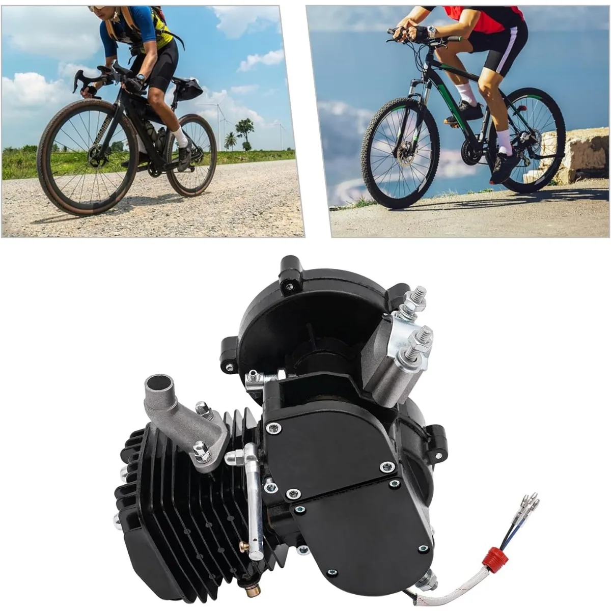 

80CC 2-Stroke Engine Petrol Gas Motor Engine 1.85KW 1.65HP 5500RPM Bike Single Cylinder Air-cooled Engine for Bicycle