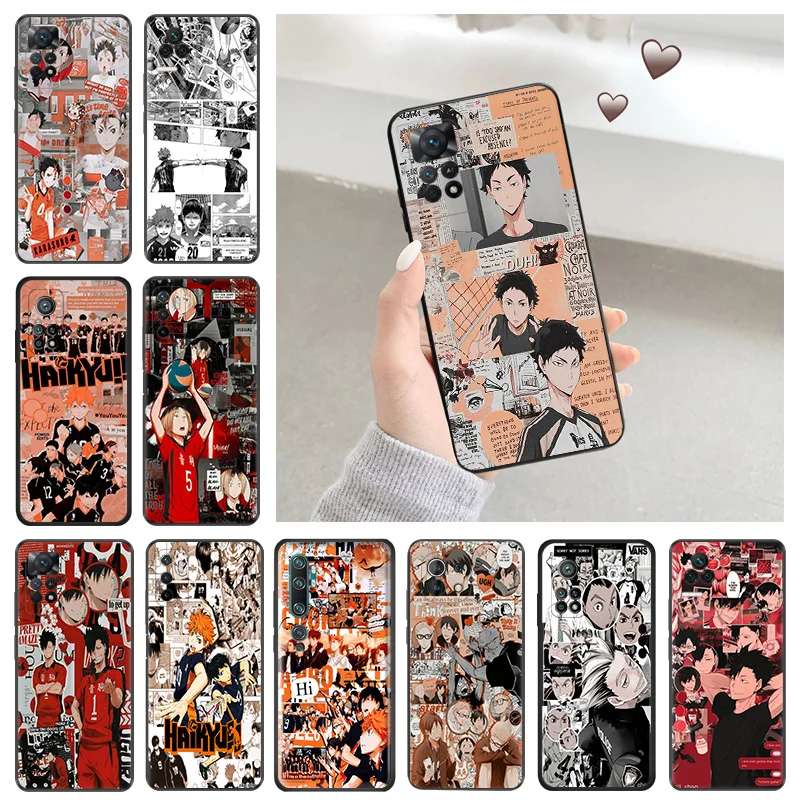 Silicone Soft Phone Case for Redmi Note 11 Pro 5G Note10 11S 10S 10A 10C Volleyball Haikyuu Comics Xiaomi 11 Lite 11T 10T Cover