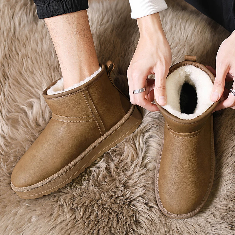 Plush Warm Snow Shoes Non Slip Casual Sneakers Warm Men Women Shoes Couple's Cotton Shoes Winter Barefoot Boots Men Ankle Boots
