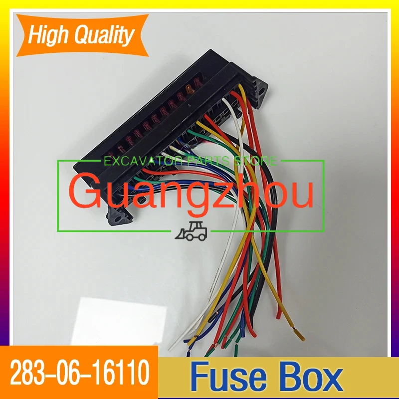 

for Komatsu PC120-6 PC200-6 Fuse Box Wiring Harness Assy 283-06-16110 Excavator Fuse Panel Box Engine Accessories New