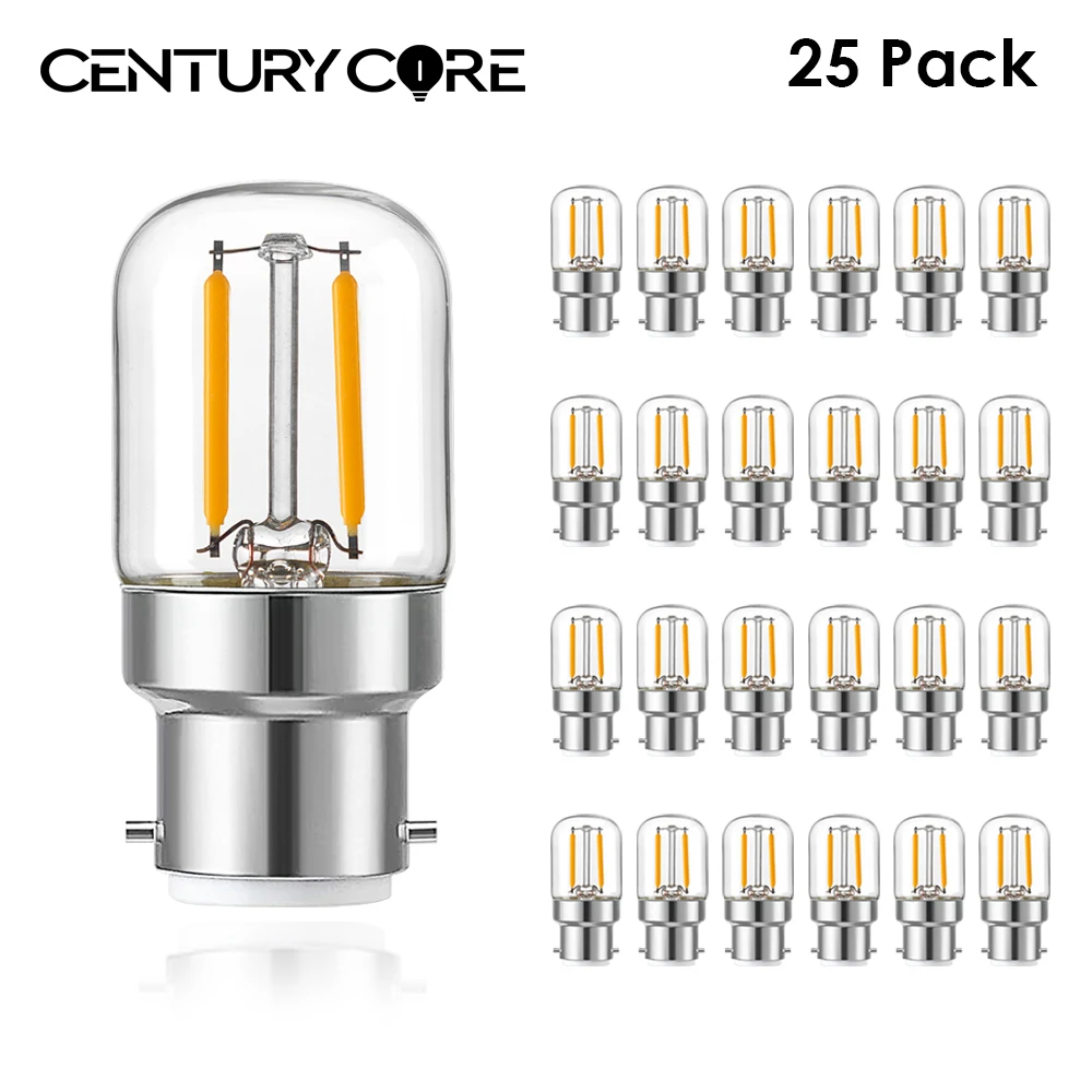 

Tube T28 Led Bulb 220V B22 1W Filament Lamp Warm White Dimmable Clear Glass Vintage Replaceable Indoor Pendant Decoration Light