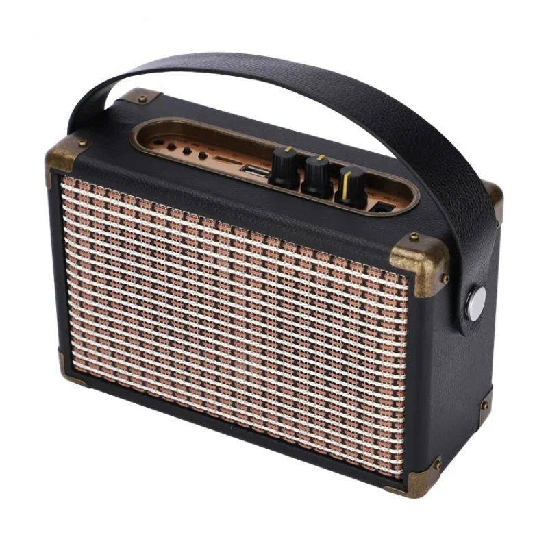 Wireless Blue-tooth Retro Portable Speakers Multifunctional FM Radio Outdoor High Power Subwoofer High-quality Stereo Sound Box