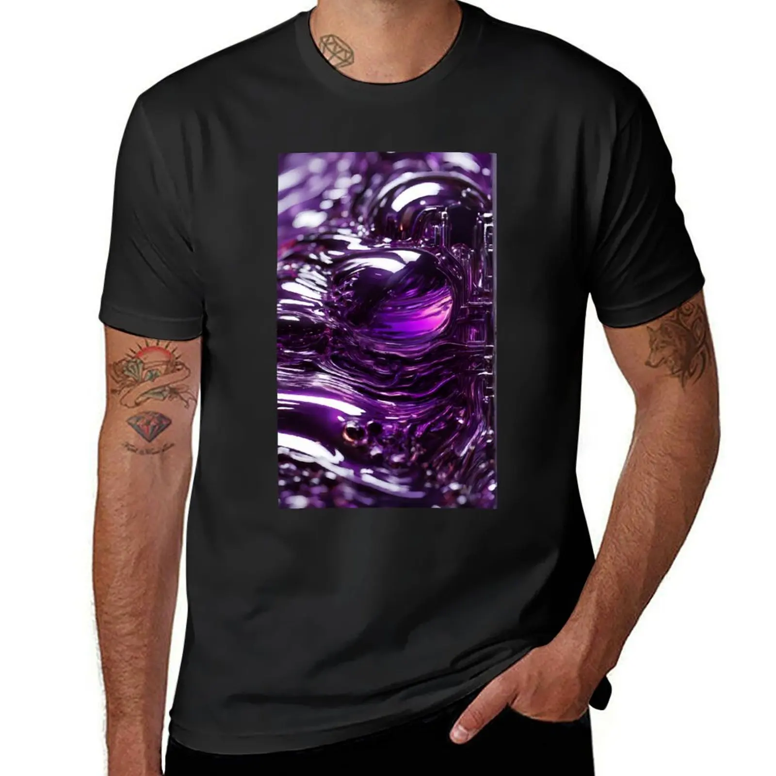 PURPLE ACID T-Shirt plain aesthetic clothes customizeds black t-shirts for men