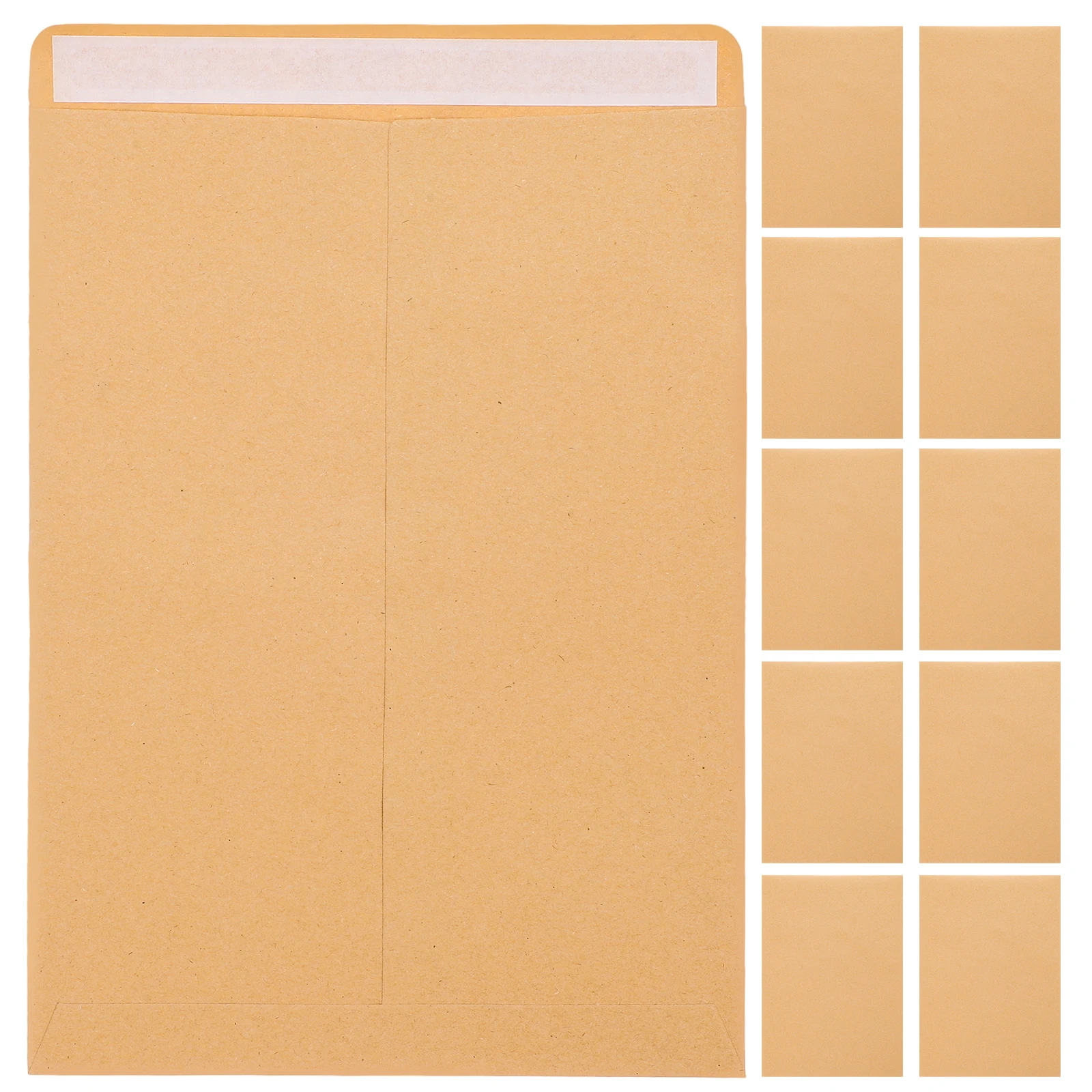 

50 шт., 100 г/м2, конверты из крафт-бумаги C5, размер 22 9x16, 2 см, двойные клейкие самозапечатывающиеся конверты для хранения карточек с сообщениями