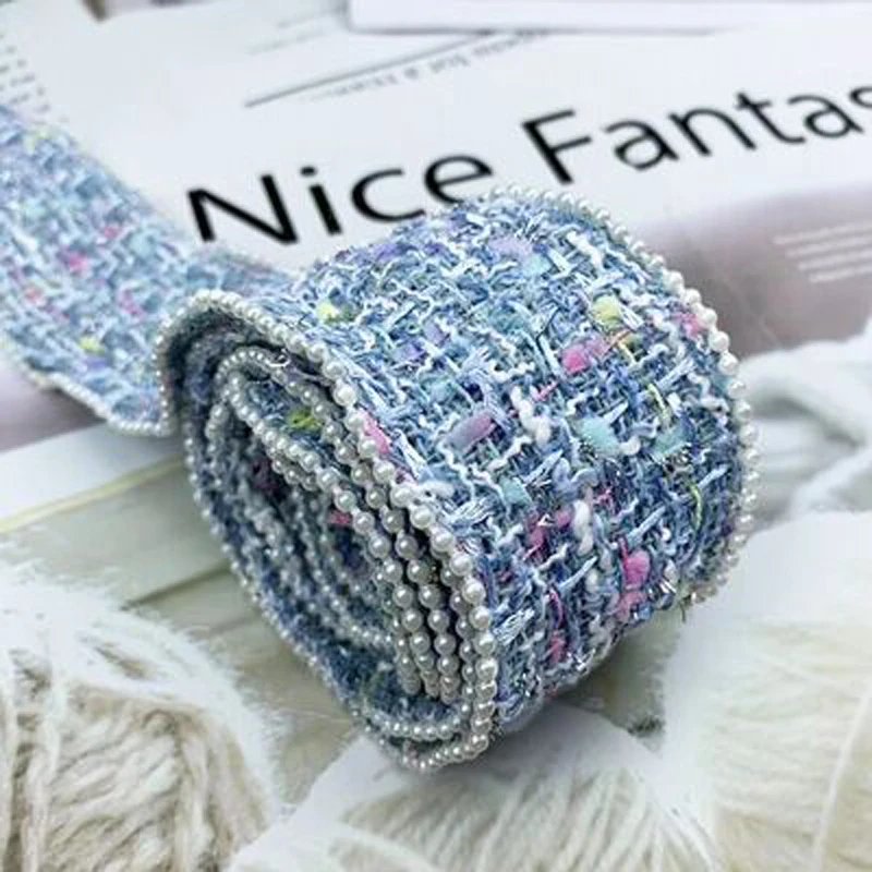 5 Yards 50MM Pearl Colorful Ribbon DIY Handmade Materials Headwear For Hair Bows Clothing Shoes Hats Accessories Home Crafts