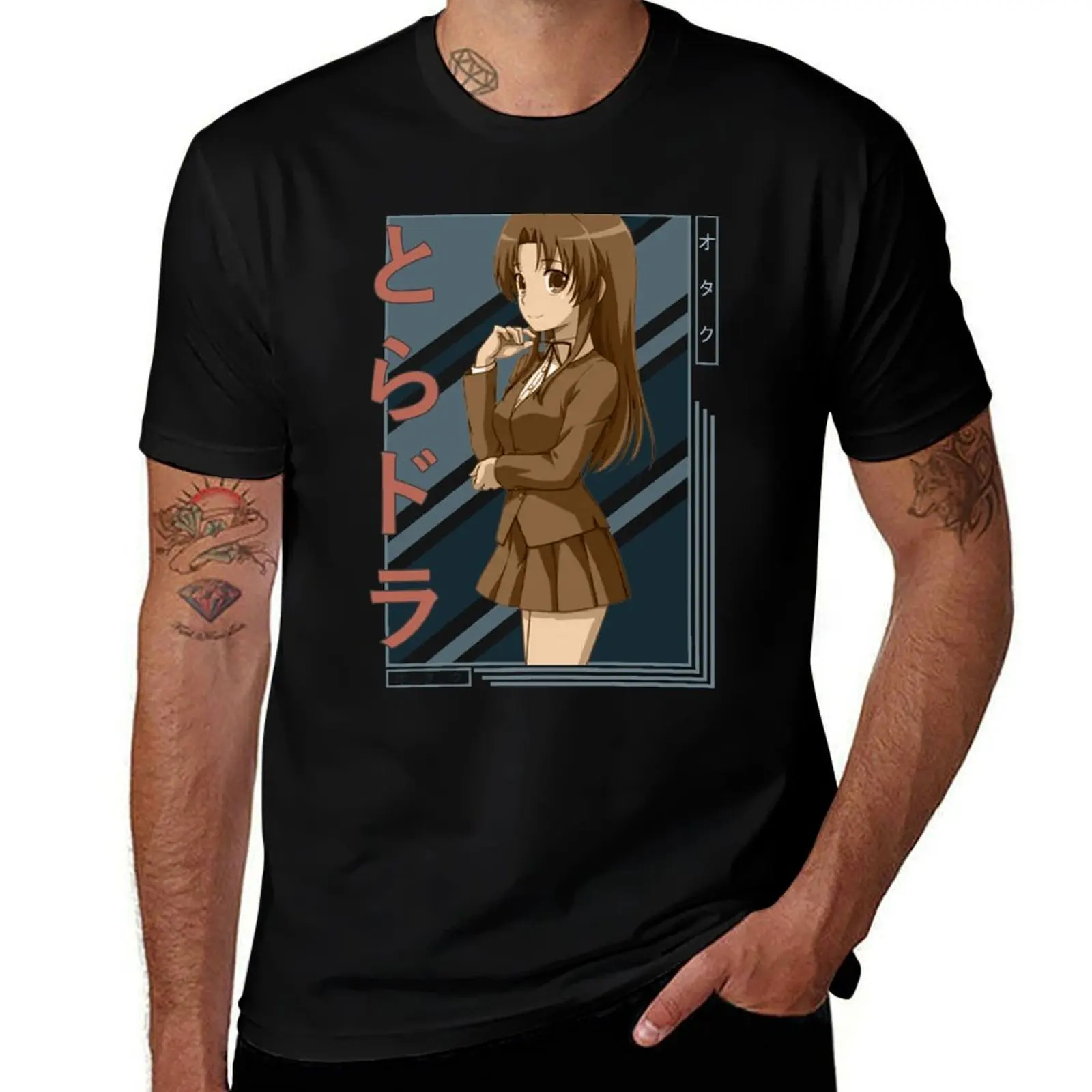 

Ami Kawashima Toradora Retro Blue Black Design T-Shirt man t shirt graphic cotton t shirt pack T-shirt