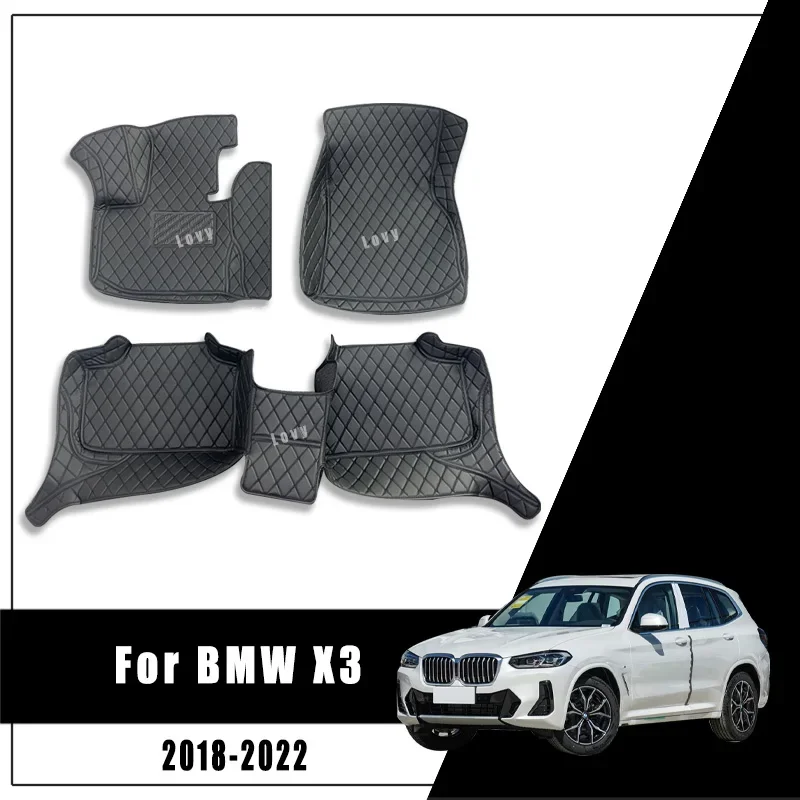 

Car Floor Mats For BMW X3 2024 2023 2022 2021 2020 2019 2018 Auto Interior Carpets Protect Waterproof Foot Pads Accessories