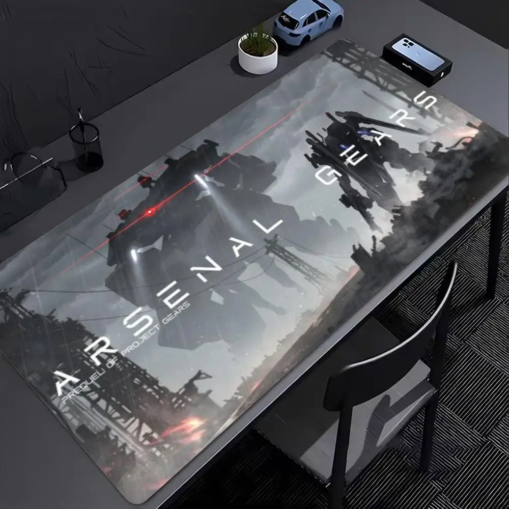 Dark Industrial Mecha Battle Art Print XXL Large Mouse Pad Non Slip Desk Mat For Gaming Working Office PC Keyboard Desktop Decor
