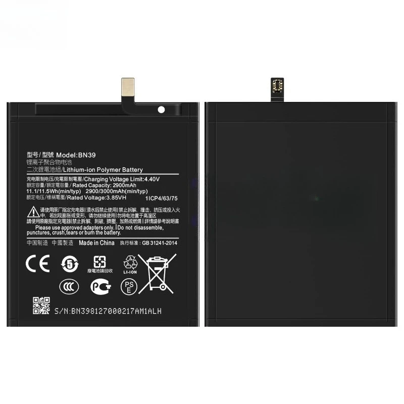 BN39 High Quality Phone Battery 3.85V 3000mAh For Xiaomi Play MiPlay Mi Play M1901F9E M1901F9T Brand New Replacement Battery