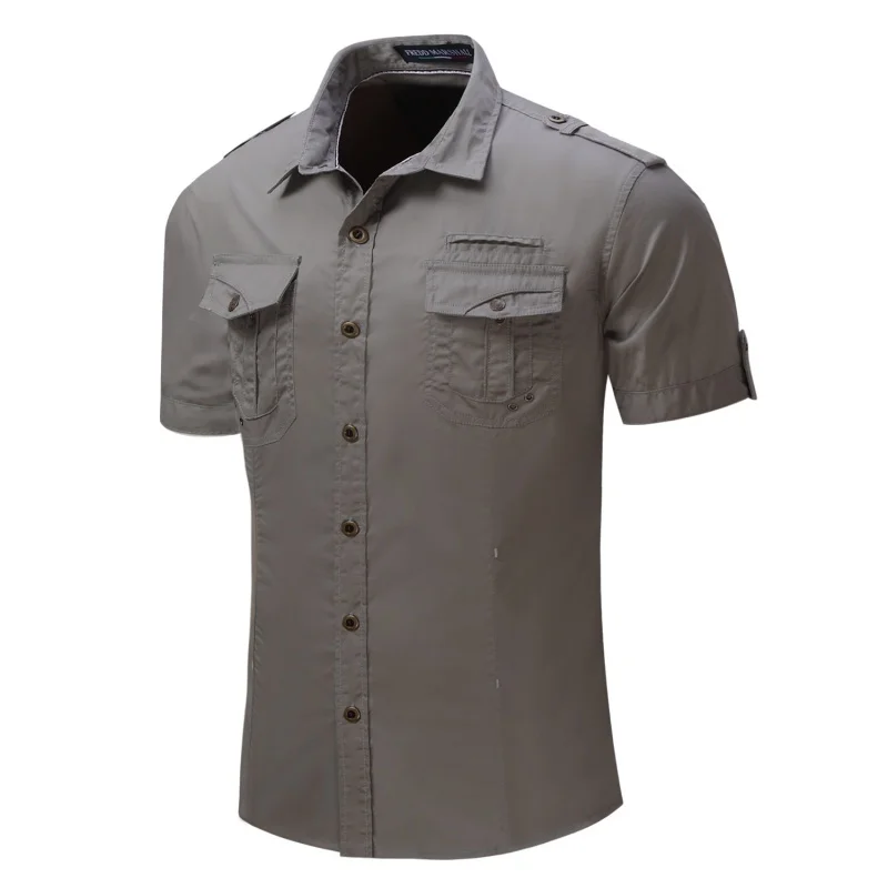 Koszula męska z krótkim rękawem w stylu Outdoor Shirt55890