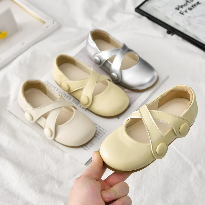 

2025 Princess Style Soft Bottom Girls Shoes Spring Autumn New Design Baby Shoes Children's Footwear Fashion Cute Princess