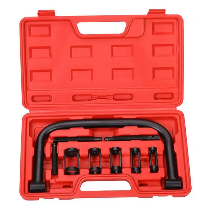 

Valve Spring Compressor Heavy-Duty Spring Clamp Tool Kit Rustproof Auto Compression Clamp Tool Kit Steady Adapter For Car