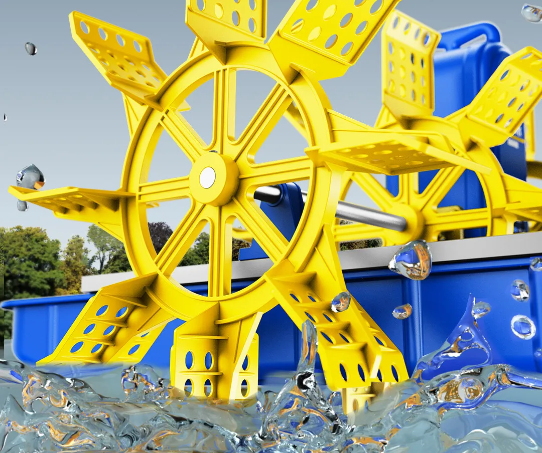 

Waterwheel fish pond aerator Aerated fish pond impeller oxygen machine