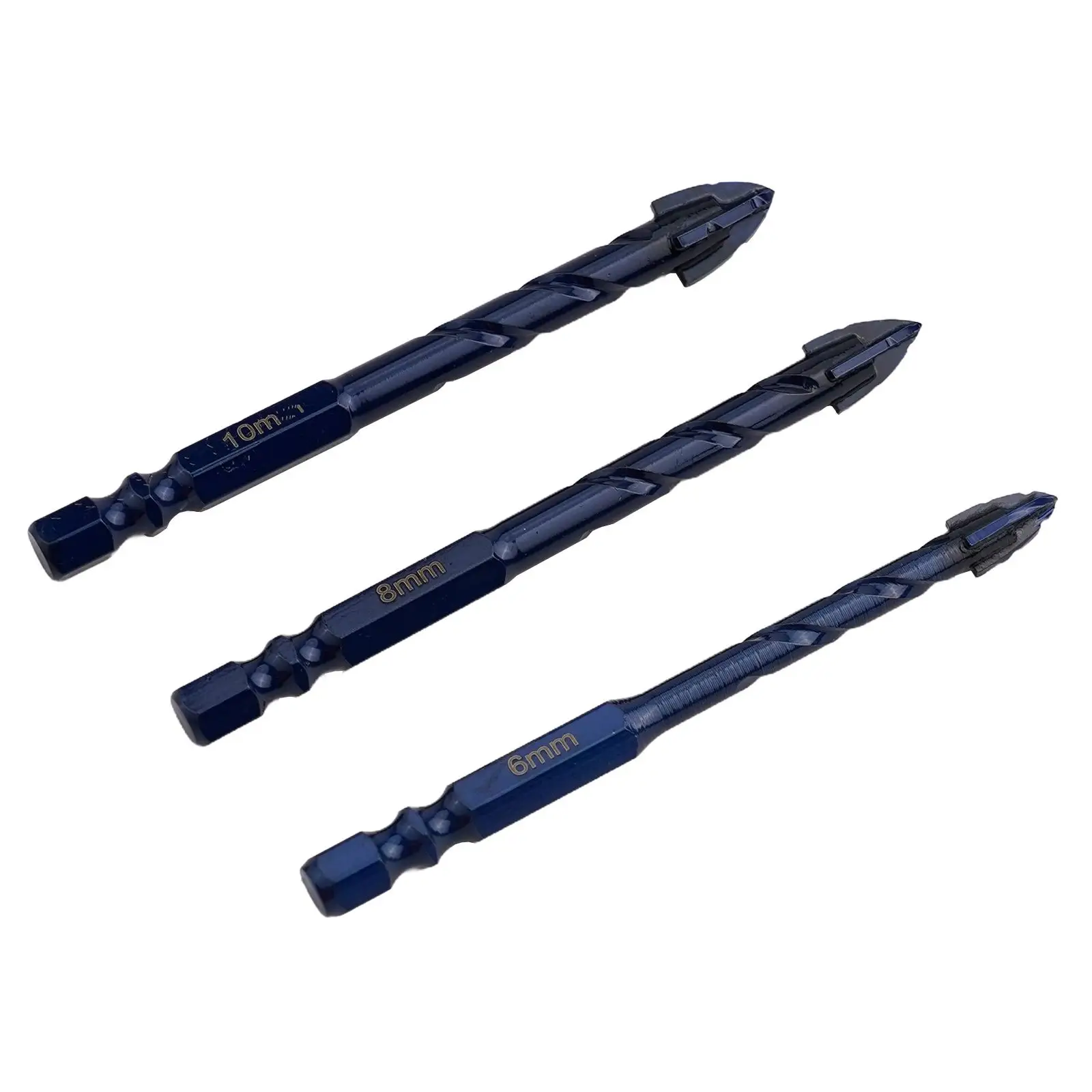 Triangular Spiral Eccentric Drill Bits Kit For Glass Tile Punching High Hardness Eccentric Drill Bit Power Tools