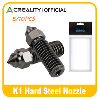 Creality K1 Nozzle Hardened Steel Nozzle Kit 5/10PCS 0.2/0.4/0.6/0.8/1.0/1.2mm 3D Printer Parts for K1/K1 Max/CR-M4/CR-10 SE ﻿