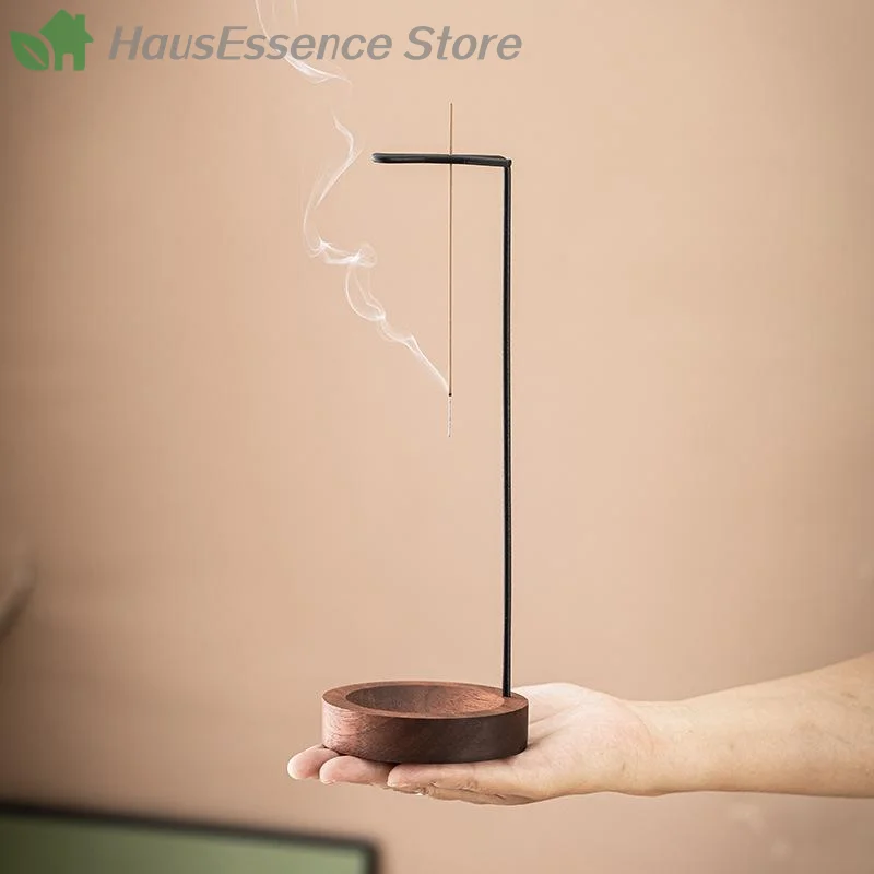 ※creative Upside Down Incense Burner Incense Stick Holder Wooden Anti-Ash Design Incense Stick Meditation Spa Room Home
