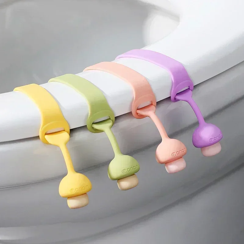 Mushroom Toilet Lid Lifter Tool Closestool Holder Ring Flapper Lifting Device Bathroom Sanitary Adjustable Toilet Seat Lid