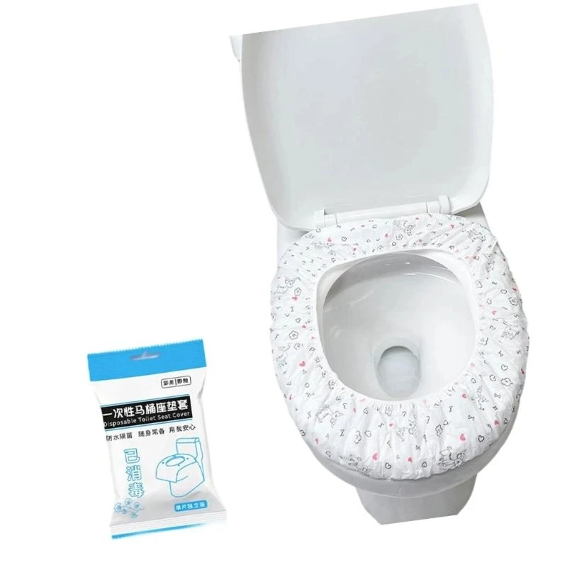 12PD Pack of 100 Thickened Disposable Toilet Covers for Enhances Hygiene In Public Restrooms and Emergency Home Use