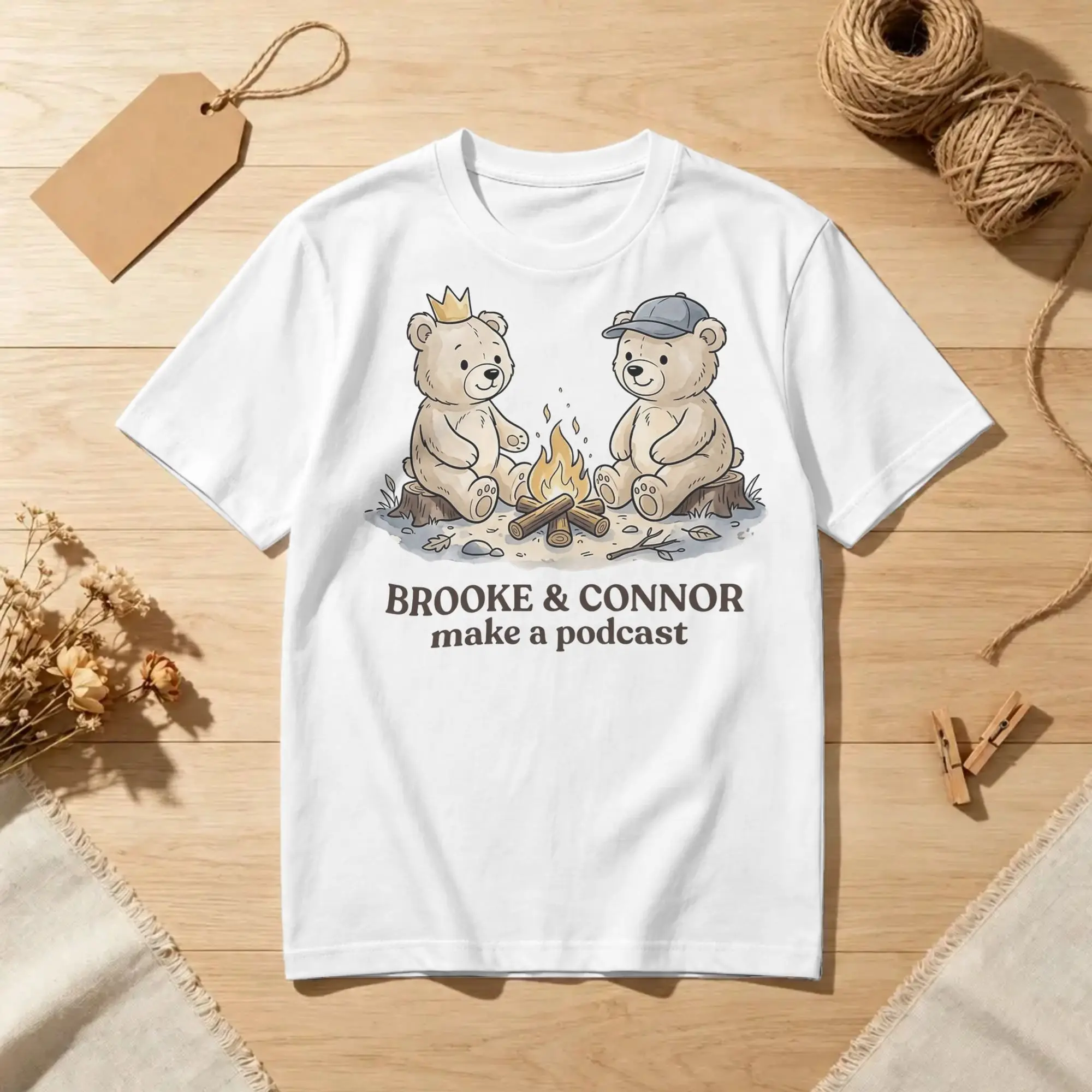 Men Women's T-Shirt Brooke & Connor Bncmap Bear Novelty Cotton Tees Short Sleeve  T Shirt O Neck Clothes Graphic Printed