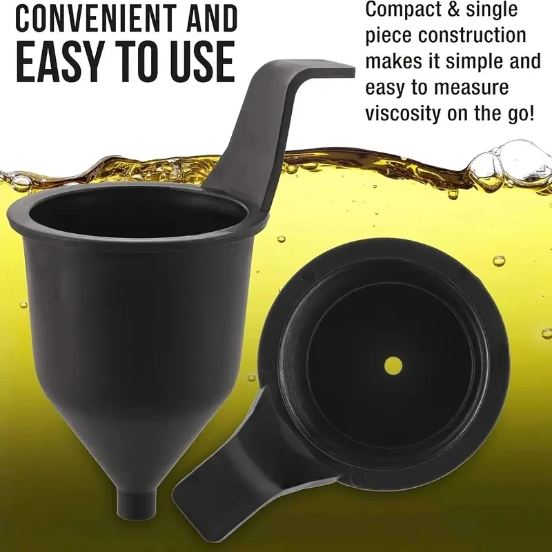 

1PCS Black Plastic Viscosity Measuring Cup Liquid Consistency Thickness Cup Measure Paint Varnish Lacquer Inks Replace Vernier