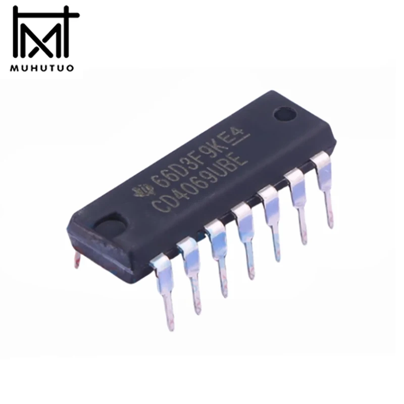 10 Buah/Lot CD4069UBE 4069BE CD4093BE CD4081BE CD40106BE Chip Logika DIP14