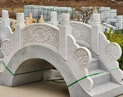 Large Natural Granite Stone Made Big Arch Bridge for Garden Decorative