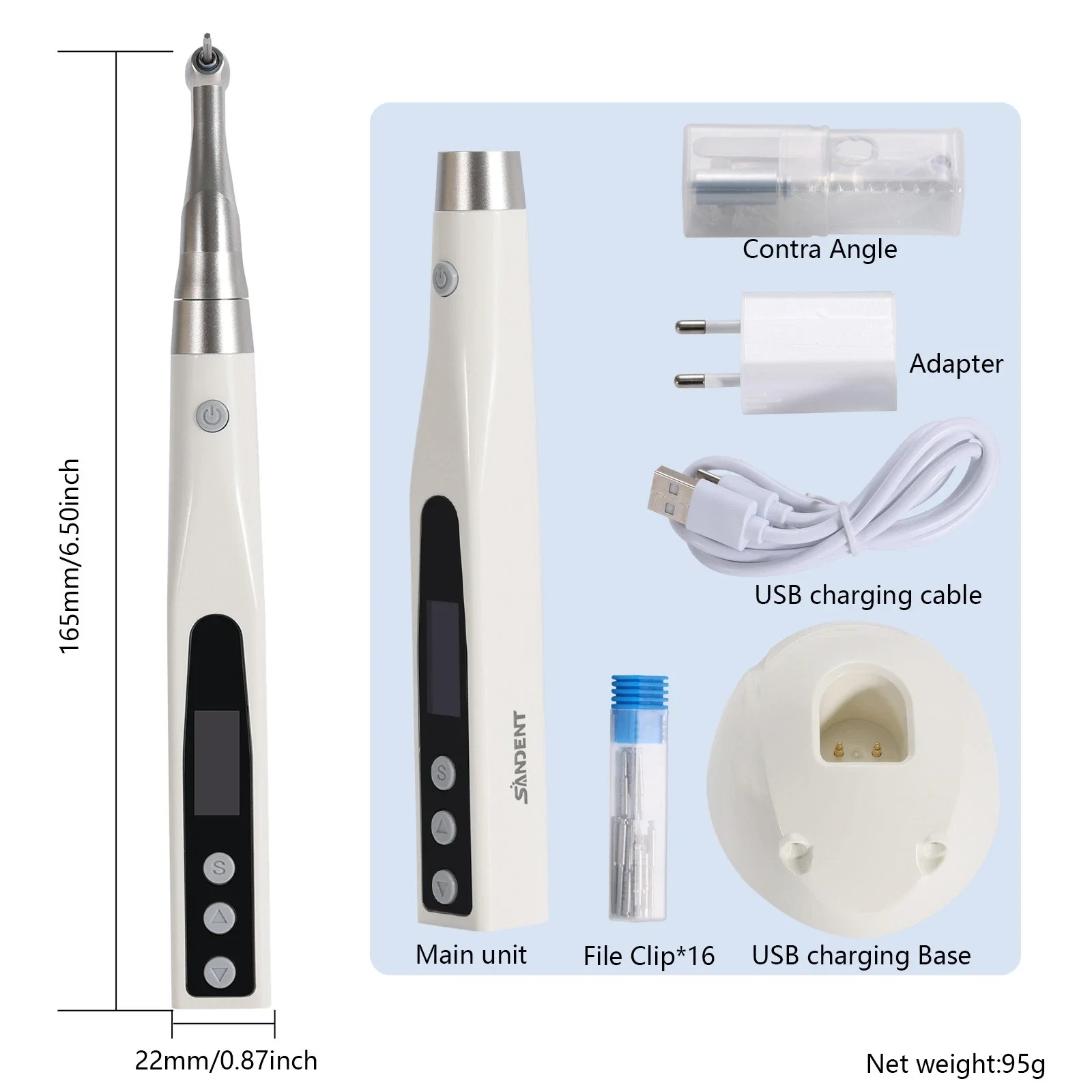 Dental Wireless Implant Electric Torque Wrench Handpiece 360°+Tool Driver Kit