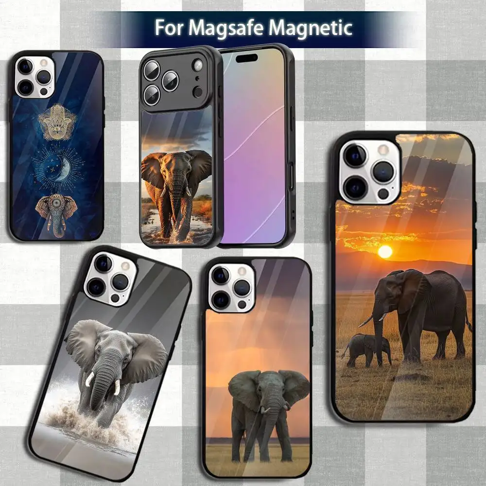

Huge Elephant A-Animal Phone Case For iPhone 13,12,15,17,11,16,14,Pro,Max,Plus,Mini,Magsafe,Magnetic Wireless Charging Case